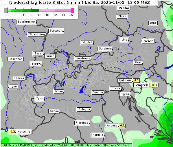 Niederschlag, 8. 11. 2025