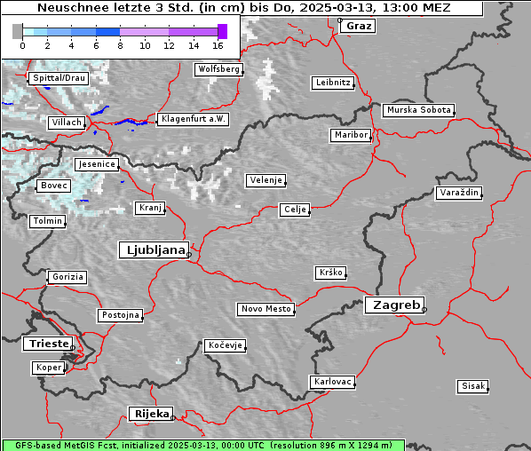 Neuschnee, 13. 3. 2025