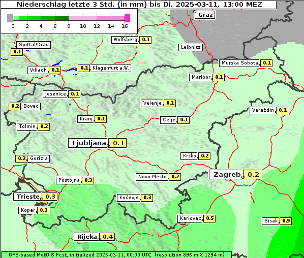 Niederschlag, 11. 3. 2025