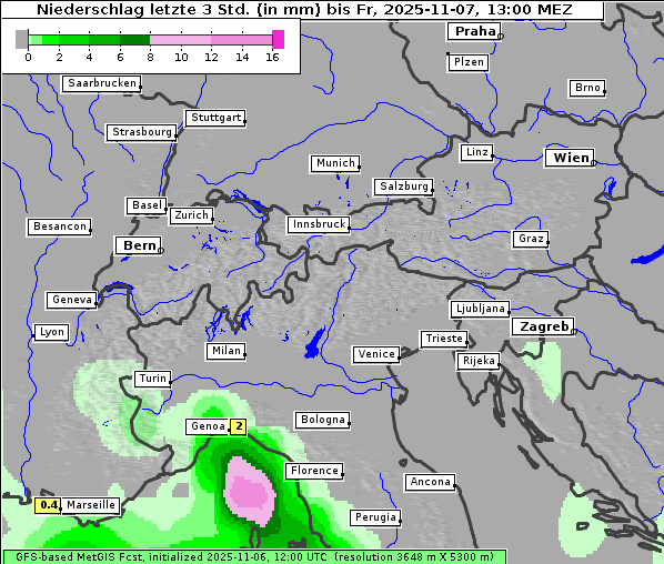 Niederschlag, 7. 11. 2025