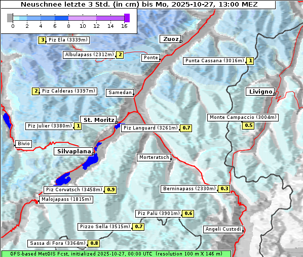 Neuschnee, 27. 10. 2025