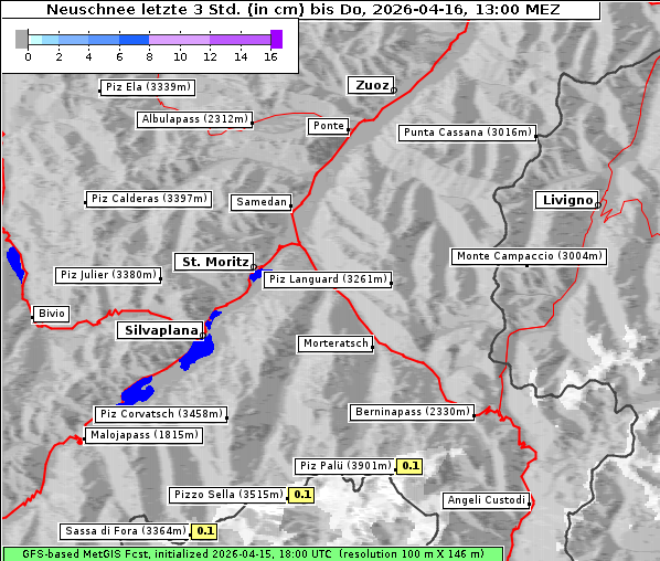 Neuschnee, 16. 4. 2026
