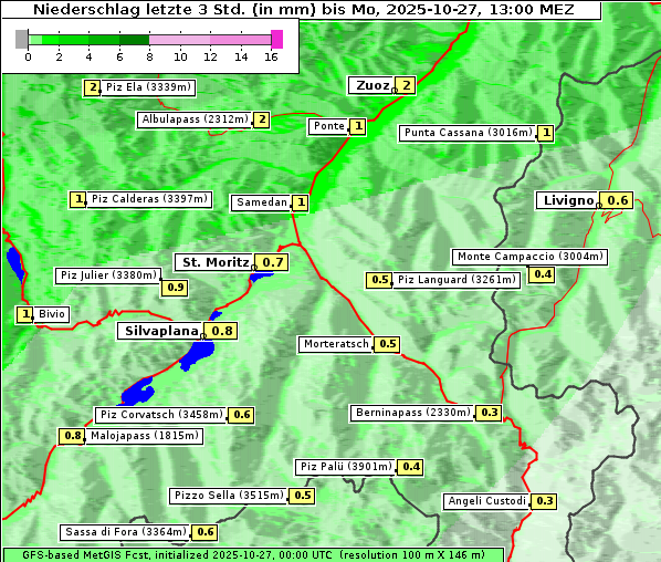 Niederschlag, 27. 10. 2025