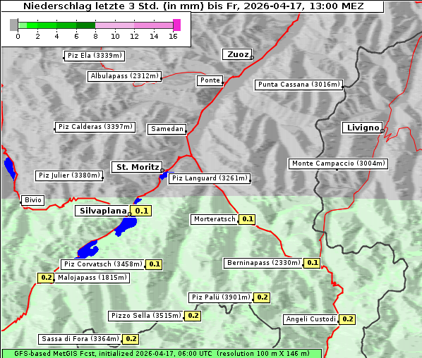 Niederschlag, 17. 4. 2026