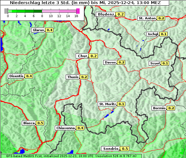 Niederschlag, 24. 12. 2025