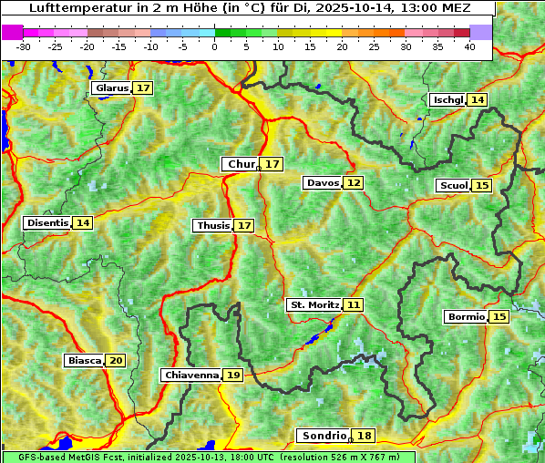 Temperatur, 14. 10. 2025
