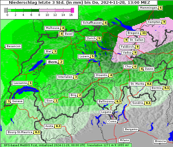 Niederschlag, 28. 11. 2024