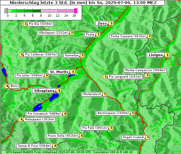 Niederschlag, 6. 7. 2025