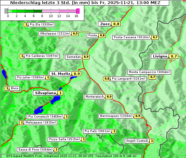 Niederschlag, 21. 11. 2025