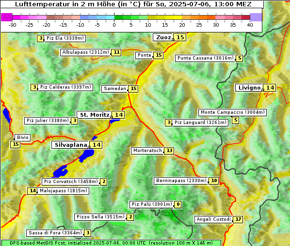 Temperatur, 6. 7. 2025