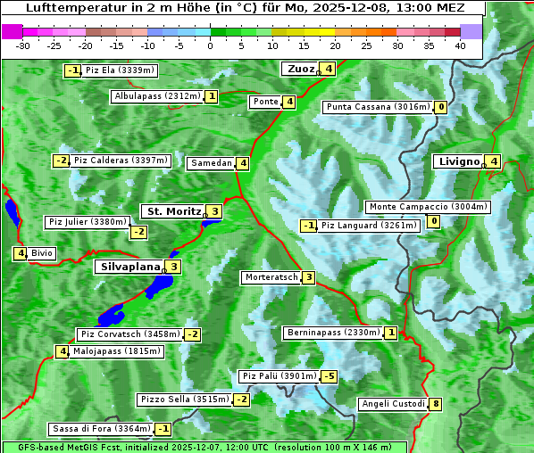 Temperatur, 8. 12. 2025