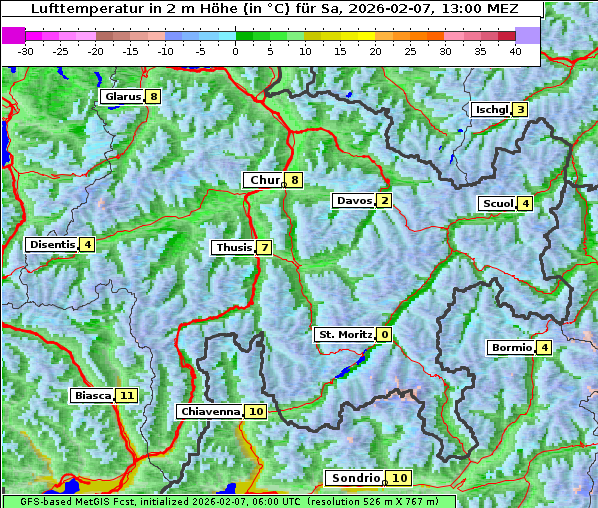 Temperatur, 7. 2. 2026