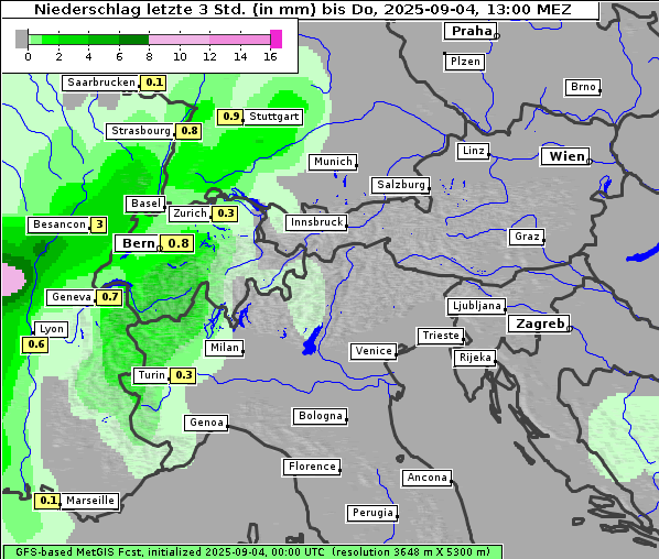 Niederschlag, 4. 9. 2025