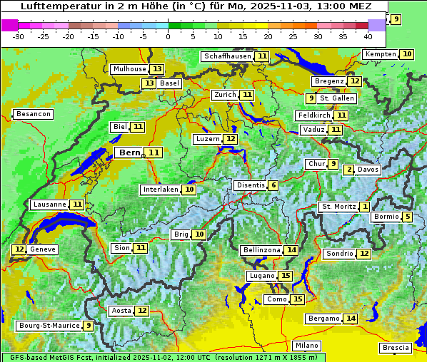 Temperatur, 3. 11. 2025