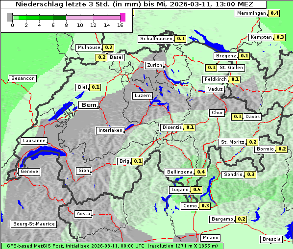 Niederschlag, 11. 3. 2026