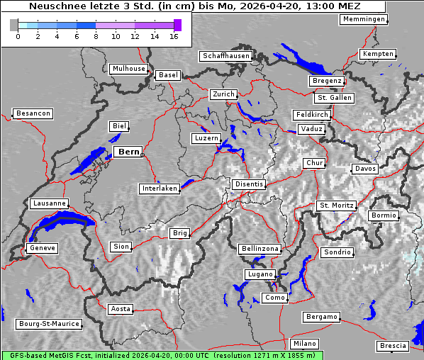 Neuschnee, 20. 4. 2026