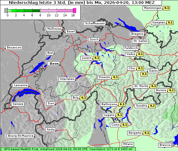 Niederschlag, 20. 4. 2026