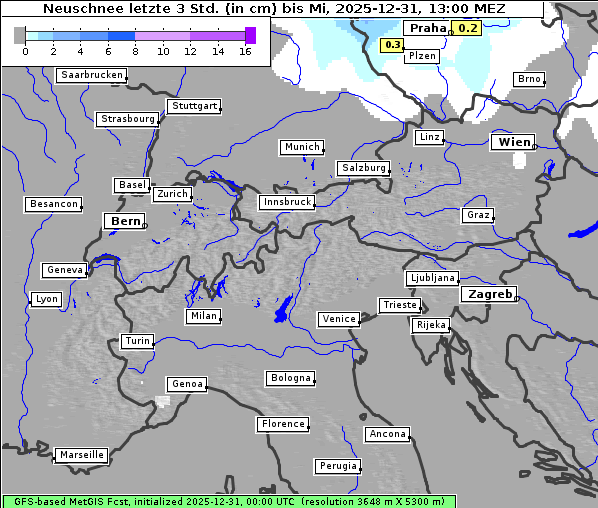Neuschnee, 31. 12. 2025