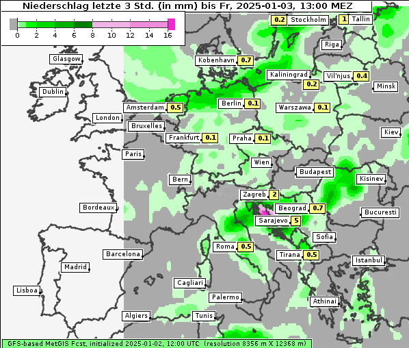 Niederschlag, 3. 1. 2025