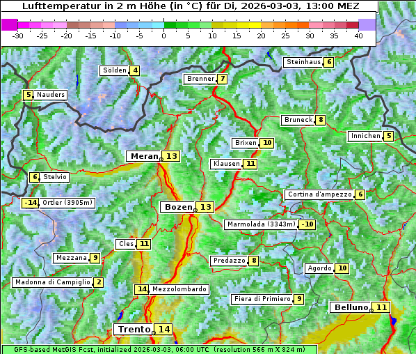Temperatur, 3. 3. 2026