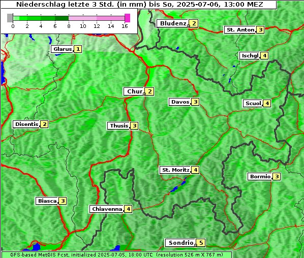 Niederschlag, 6. 7. 2025