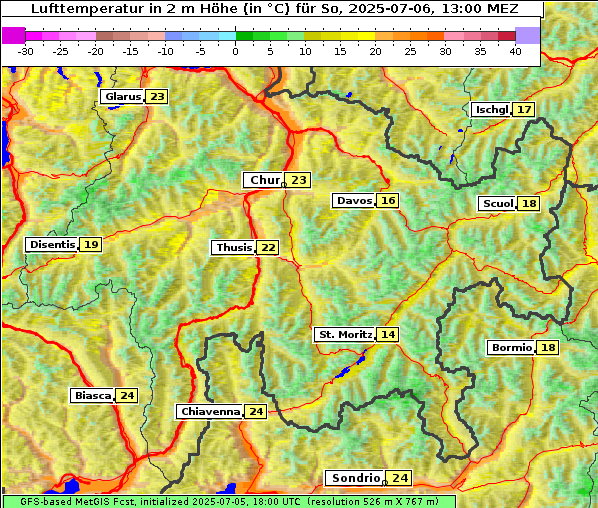 Temperatur, 6. 7. 2025
