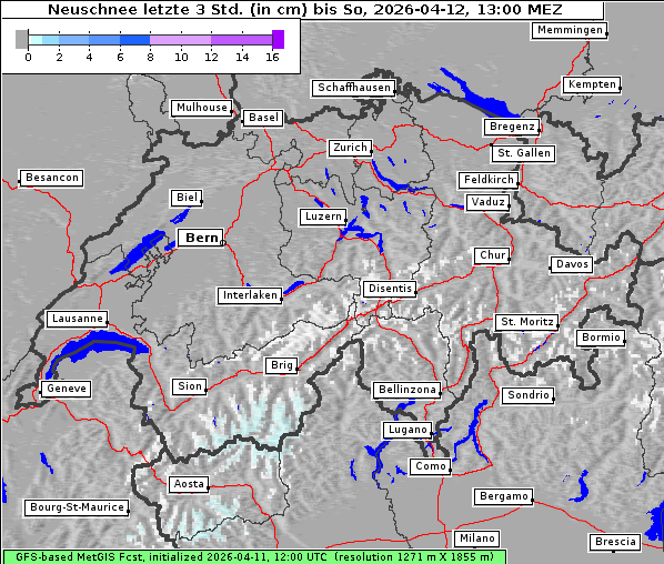 Neuschnee, 12. 4. 2026