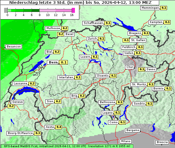 Niederschlag, 12. 4. 2026