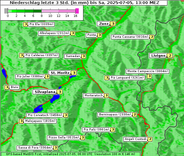 Niederschlag, 5. 7. 2025