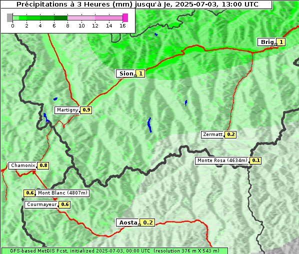 Niederschlag, 3. 7. 2025