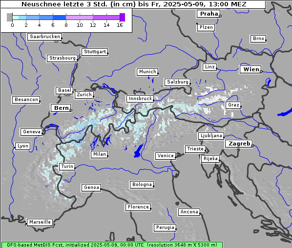 Neuschnee, 9. 5. 2025