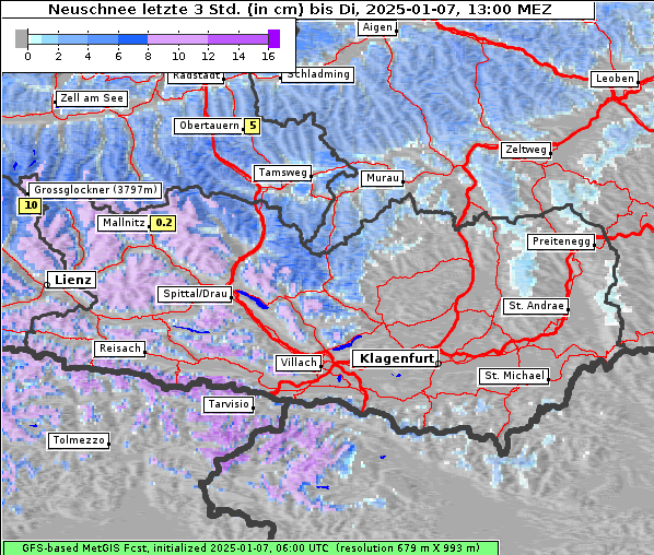 Neuschnee, 7. 1. 2025