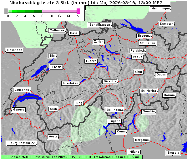 Niederschlag, 16. 3. 2026