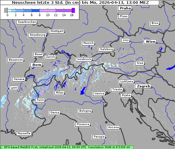 Neuschnee, 13. 4. 2026