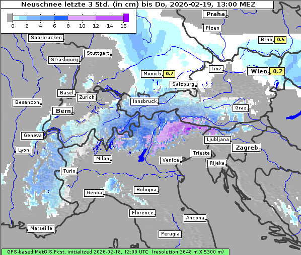 Neuschnee, 19. 2. 2026