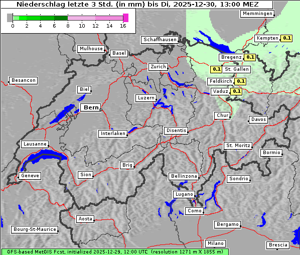 Niederschlag, 30. 12. 2025