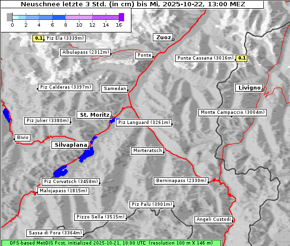 Neuschnee, 22. 10. 2025
