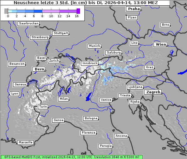 Neuschnee, 14. 4. 2026