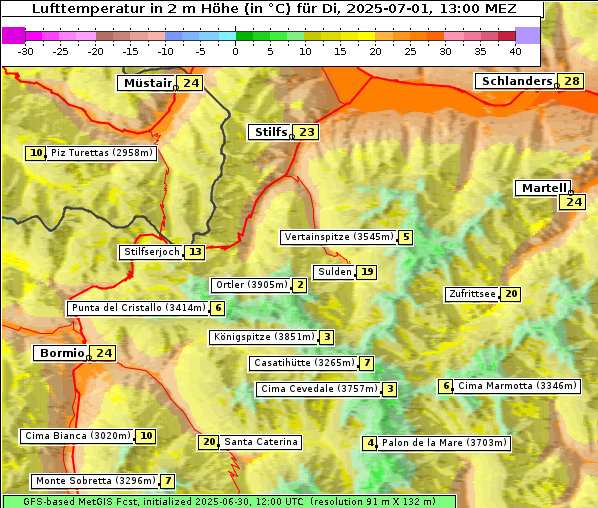 Temperatur, 1. 7. 2025