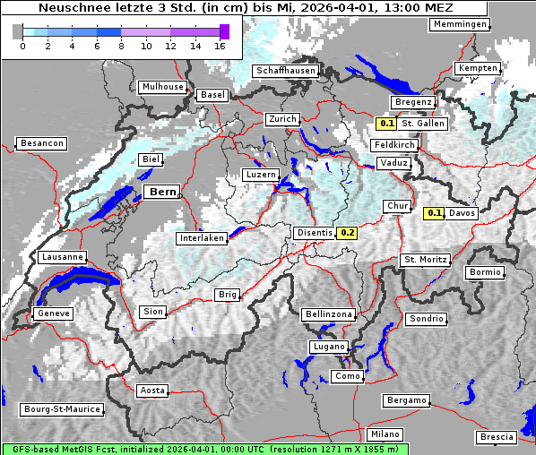 Neuschnee, 1. 4. 2026