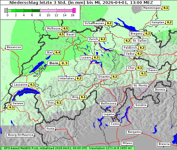 Niederschlag, 1. 4. 2026