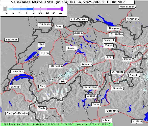 Neuschnee, 30. 8. 2025