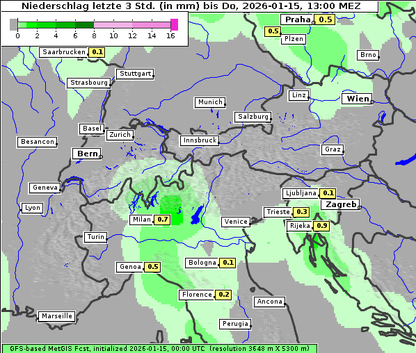 Niederschlag, 15. 1. 2026