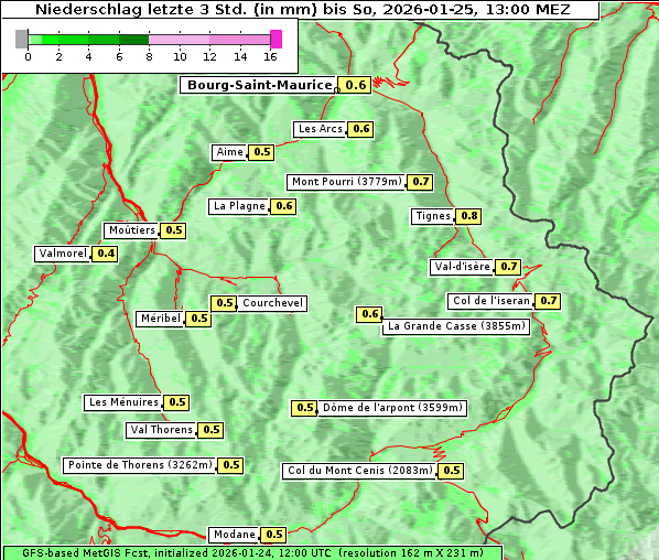 Niederschlag, 25. 1. 2026