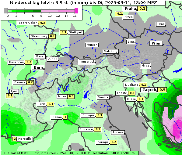 Niederschlag, 11. 3. 2025