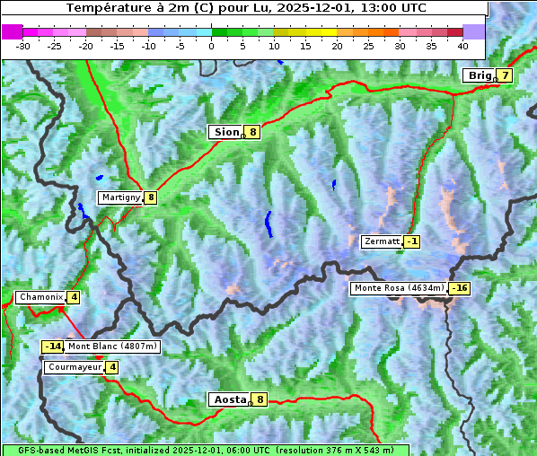 Temperatur, 1. 12. 2025