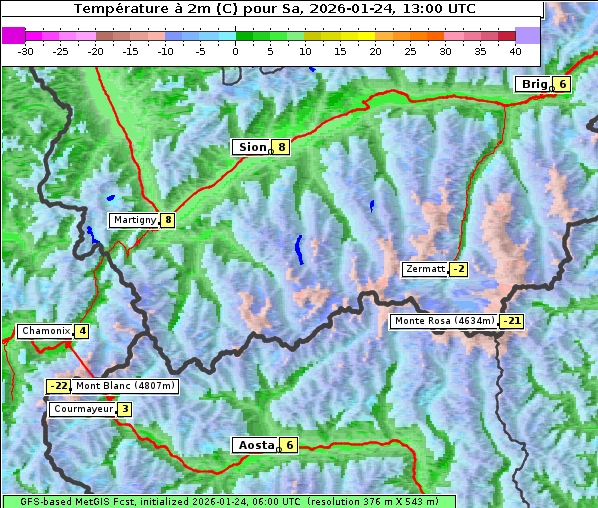 Temperatur, 24. 1. 2026