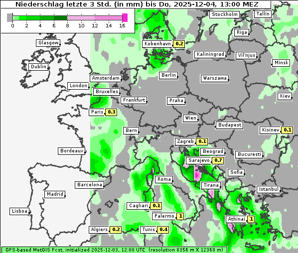 Niederschlag, 4. 12. 2025