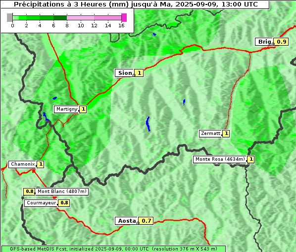 Niederschlag, 9. 9. 2025