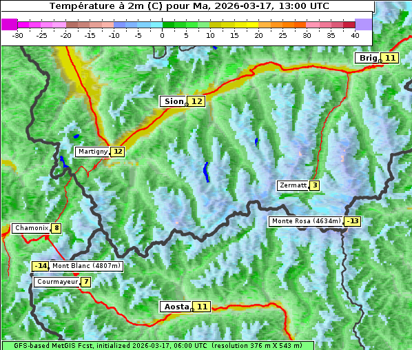 Temperatur, 17. 3. 2026